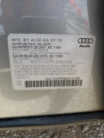 Photo 14 from auction – 2011 AUDI Q5 PREMIUM with VIN WA1LFAFP0BA019788