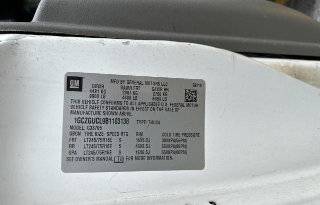 Photo 10 from auction – 2011 CHEVROLET EXPRESS G3 with VIN 1GCZGUCL9B1103138