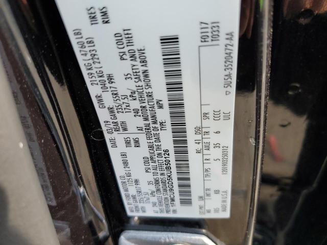 Photo 14 from auction – 2019 FORD ESCAPE SE with VIN 1FMCU9GD5KUB50126