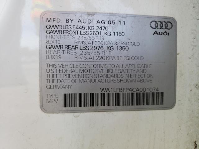 Photo 14 from auction – 2012 AUDI Q5 PREMIUM with VIN WA1LFBFP4CA001074