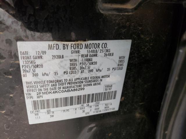 Photo 14 from auction – 2010 FORD EDGE LIMIT with VIN 2FMDK4KC0ABA86299