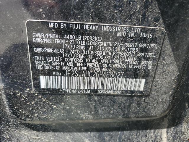 Photo 14 from auction – 2016 SUBARU FORESTER 2 with VIN JF2SJAHC2GH468027