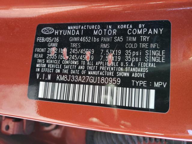 Photo 14 from auction – 2016 HYUNDAI TUCSON LIM with VIN KM8J33A27GU180959