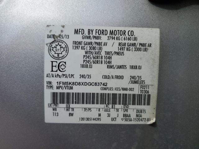 Photo 14 from auction – 2013 FORD EXPLORER X with VIN 1FM5K8D8XDGC83742