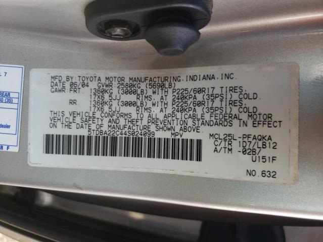 Photo 14 from auction – 2004 TOYOTA SIENNA XLE with VIN 5TDBA22C44S024099
