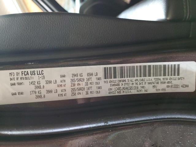 Photo 14 from auction – 2019 DODGE DURANGO SX with VIN 1C4RDJAG4KC651310
