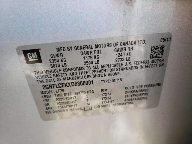 Photo 14 from auction – 2013 CHEVROLET EQUINOX LS with VIN 2GNFLCEKXD6368901