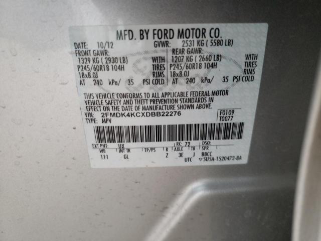 Photo 14 from auction – 2013 FORD EDGE LIMIT with VIN 2FMDK4KCXDBB22276