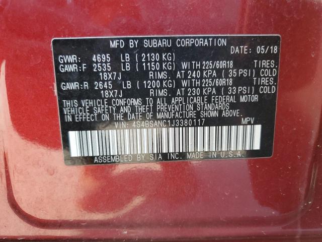 Photo 14 from auction – 2018 SUBARU OUTBACK 2. with VIN 4S4BSANC1J3380117