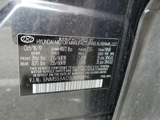 Photo 14 from auction – 2020 HYUNDAI SANTA FE L with VIN 5NMS53AD3LH190894