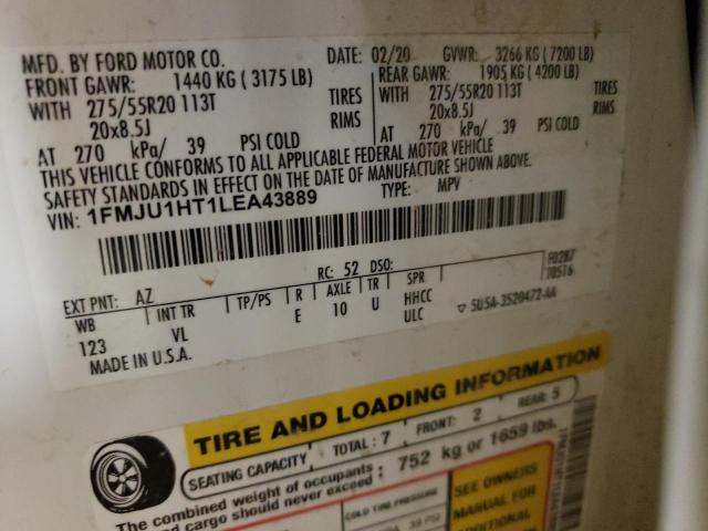 Photo 14 from auction – 2020 FORD EXPEDITION with VIN 1FMJU1HT1LEA43889