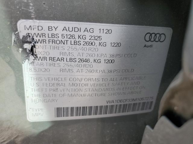 Photo 14 from auction – 2021 AUDI Q3 PREMIUM with VIN WA1DECF33M1057275