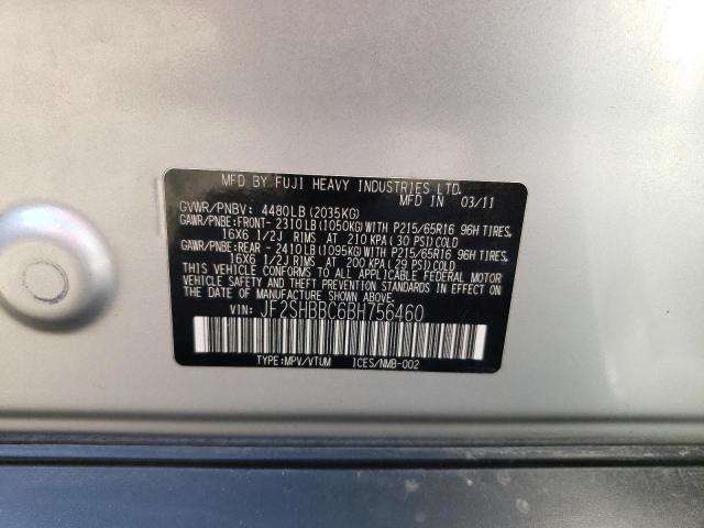 Photo 14 from auction – 2011 SUBARU FORESTER 2 with VIN JF2SHBBC6BH756460