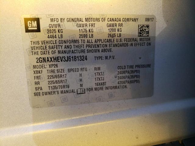 Photo 14 from auction – 2018 CHEVROLET EQUINOX LS with VIN 2GNAXHEV3J6181324