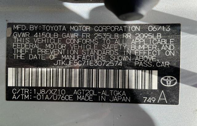 Photo 10 from auction – 2014 TOYOTA SCION TC with VIN JTKJF5C71E3072574