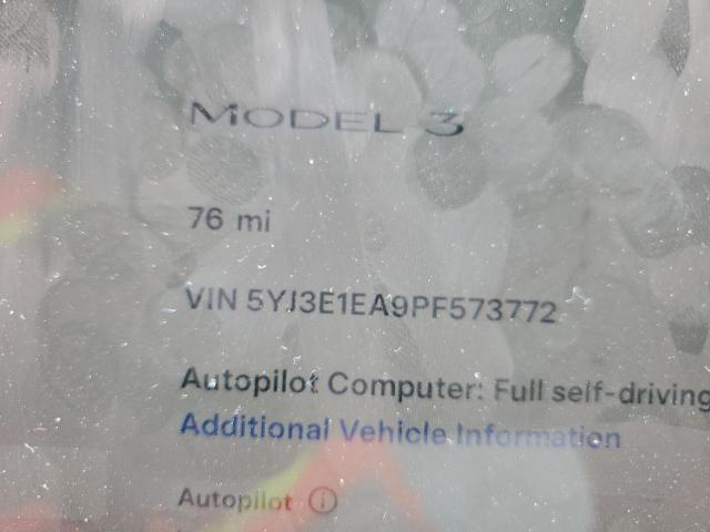 Photo 9 from auction – 2023 TESLA MODEL 3 with VIN 5YJ3E1EA9PF573772