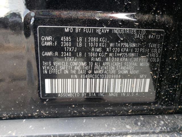 Photo 14 from auction – 2013 SUBARU OUTBACK 2. with VIN 4S4BRCSC1D3309984