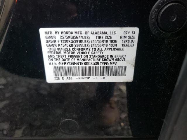 Photo 14 from auction – 2014 ACURA MDX TECHNO with VIN 5FRYD4H41EB008539