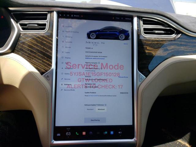 Photo 9 from auction – 2016 TESLA MODEL S with VIN 5YJSA1E15GF150128