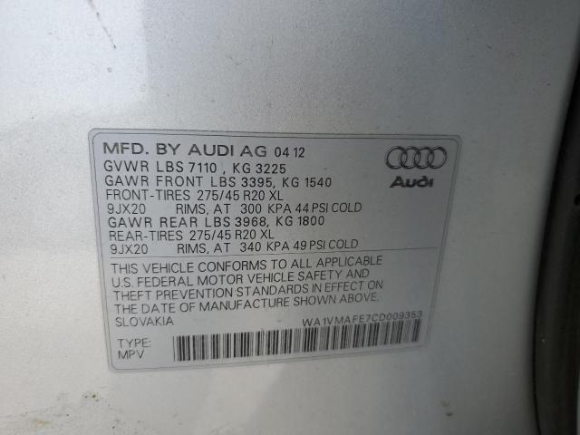 Photo 14 from auction – 2012 AUDI Q7 PRESTIG with VIN WA1VMAFE7CD009353