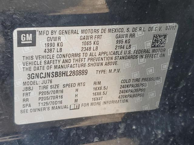 Photo 14 from auction – 2017 CHEVROLET TRAX LS with VIN 3GNCJNSB8HL280889