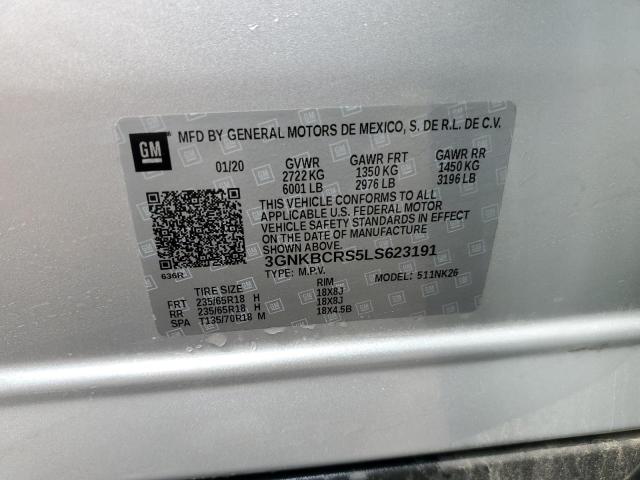 Photo 14 from auction – 2020 CHEVROLET BLAZER 2LT with VIN 3GNKBCRS5LS623191