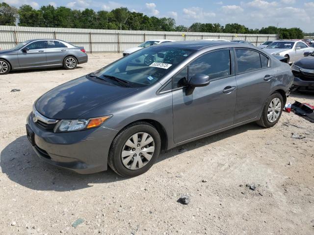 HONDA CIVIC LX 2012 with VIN 2HGFB2F52CH523069 - Photo from auction