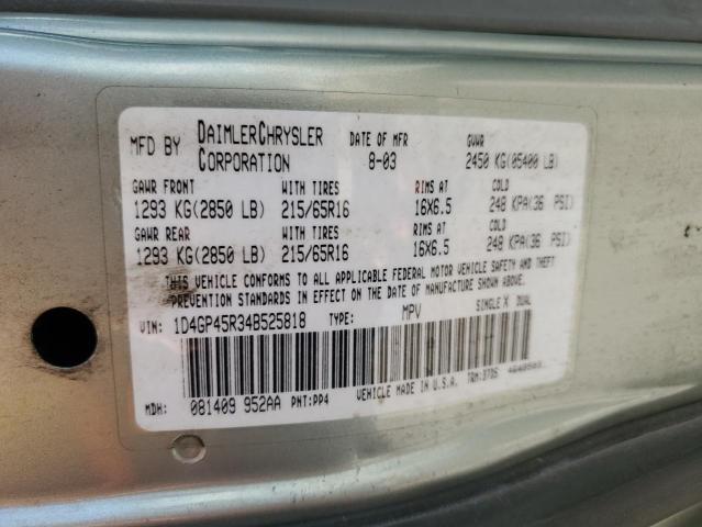Foto 14 de la subasta – 2004 DODGE CARAVAN SX con VIN 1D4GP45R34B525818