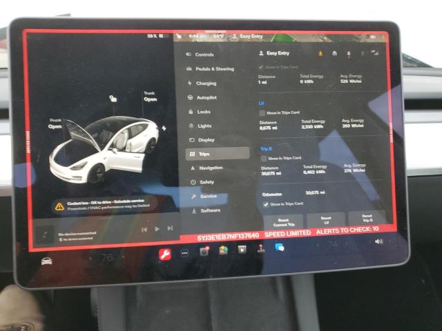 Photo 9 from auction – 2022 TESLA MODEL 3 with VIN 5YJ3E1EB7NF137640