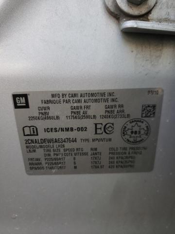 Photo 14 from auction – 2010 CHEVROLET EQUINOX LT with VIN 2CNALDEW6A6347644