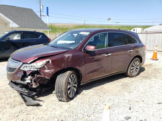 ACURA MDX TECHNO 2016 with VIN 5FRYD4H45GB062655 - Photo from auction