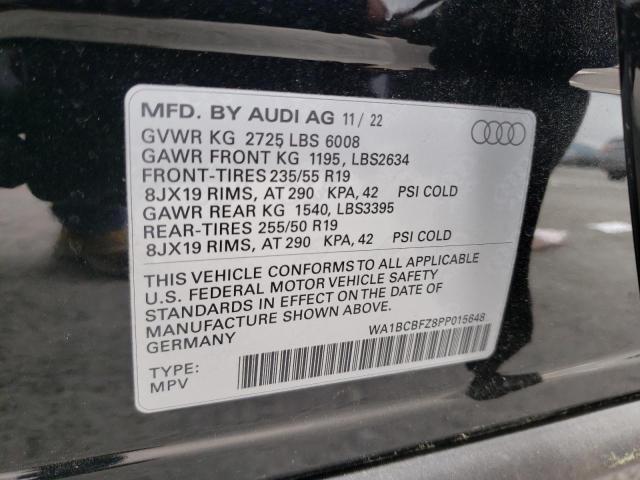 Photo 14 from auction – 2023 AUDI Q4 E-TRON with VIN WA1BCBFZ8PP015648