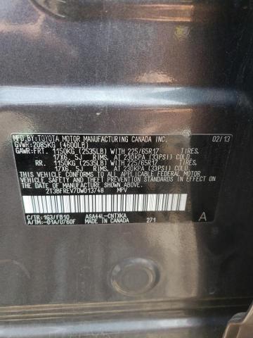 Photo 14 from auction – 2013 TOYOTA RAV4 LE with VIN 2T3BFREV7DW013748