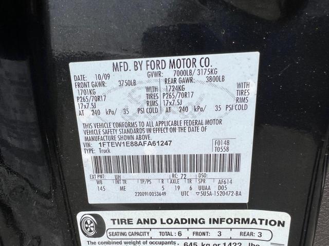 Photo 10 from auction – 2010 FORD F150 SUPER with VIN 1FTEW1E88AFA61247