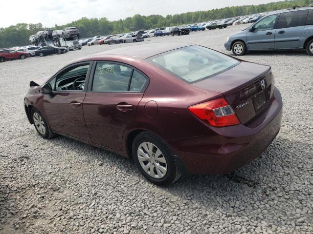 Photo 2 from auction – 2012 HONDA CIVIC LX with VIN 19XFB2F53CE095622
