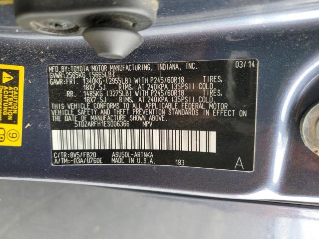 Photo 14 from auction – 2014 TOYOTA HIGHLANDER with VIN 5TDZARFH1ES006366