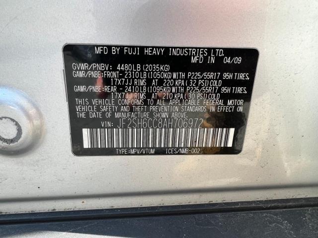 Photo 10 from auction – 2010 SUBARU FORESTER 2 with VIN JF2SH6CC8AH706972