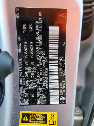 Photo 14 from auction – 2016 TOYOTA HIGHLANDER with VIN 5TDJKRFH8GS262999