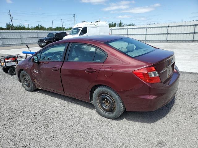 Photo 2 from auction – 2012 HONDA CIVIC LX with VIN 2HGFB2F41CH036761