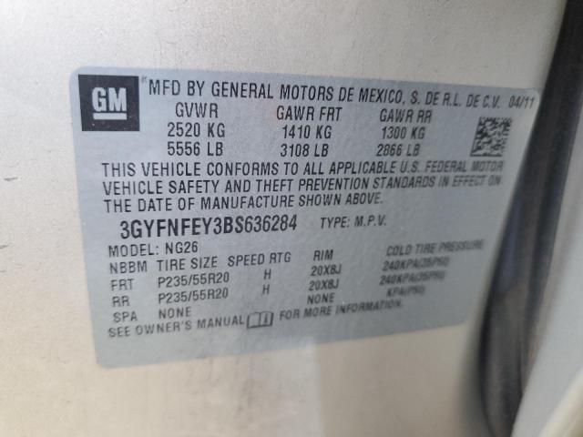 Photo 14 from auction – 2011 CADILLAC SRX PREMIU with VIN 3GYFNFEY3BS636284