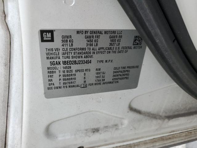 Photo 14 from auction – 2011 BUICK ENCLAVE CX with VIN 5GAKRBED2BJ233494