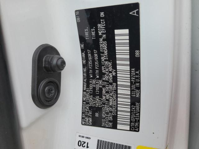 Photo 14 from auction – 2017 TOYOTA SIENNA XLE with VIN 5TDYZ3DC5HS771948