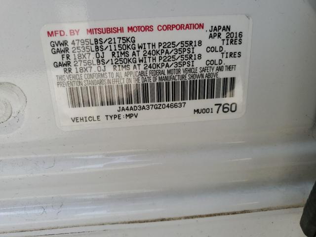 Photo 14 from auction – 2016 MITSUBISHI OUTLANDER with VIN JA4AD3A37GZ046637