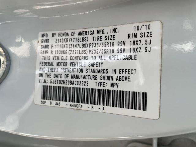 Photo 10 from auction – 2011 ACURA RDX with VIN 5J8TB2H20BA002323
