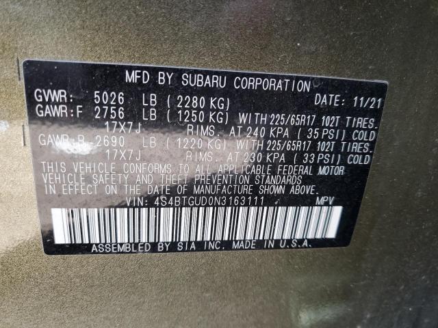 Photo 14 from auction – 2022 SUBARU OUTBACK WI with VIN 4S4BTGUD0N3163111