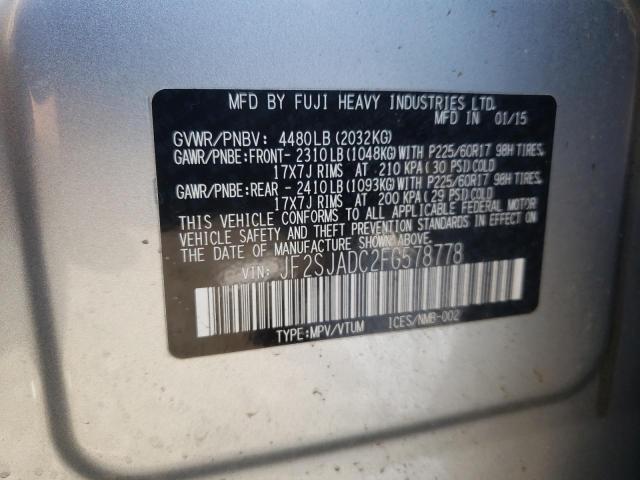 Photo 14 from auction – 2015 SUBARU FORESTER 2 with VIN JF2SJADC2FG578778