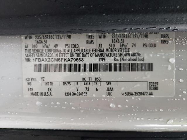 Photo 10 from auction – 2015 FORD TRANSIT T- with VIN 1FBAX2CM6FKA79668