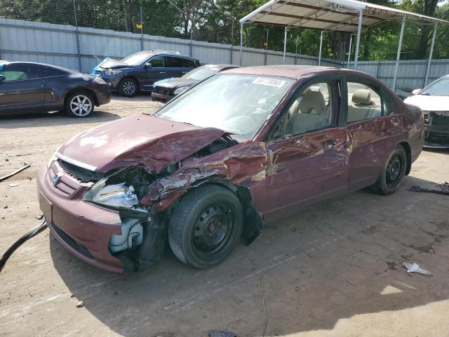 HONDA CIVIC EX 2003 with VIN 1HGES26853L018717 - Photo from auction