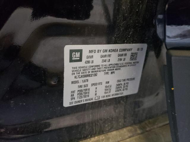 Photo 14 from auction – 2021 CHEVROLET TRAX LS with VIN KL7CJKSB8MB321392