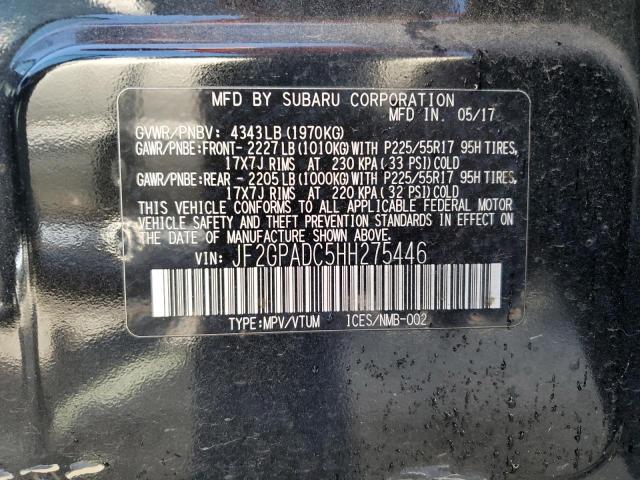 Photo 14 from auction – 2017 SUBARU CROSSTREK with VIN JF2GPADC5HH275446